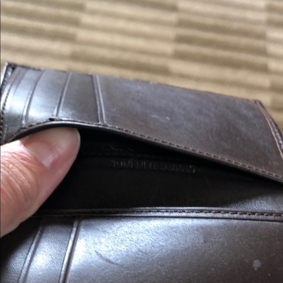 Cole Haan brown embossed  trifold wallet - Picture 11 of 11